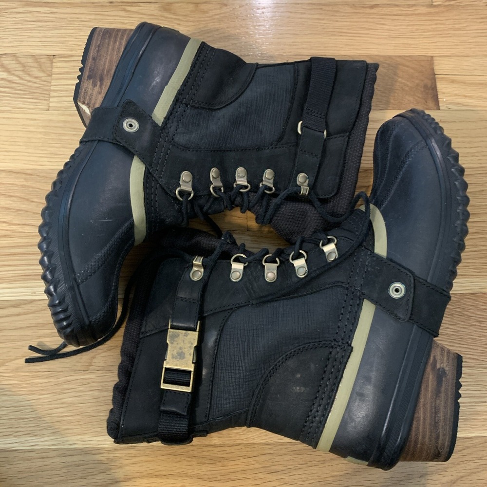 Sorel Women's Leather/Rubber Conquest Carly Short Duck Boots NL1899-010 Size 9 - Picture 3 of 6